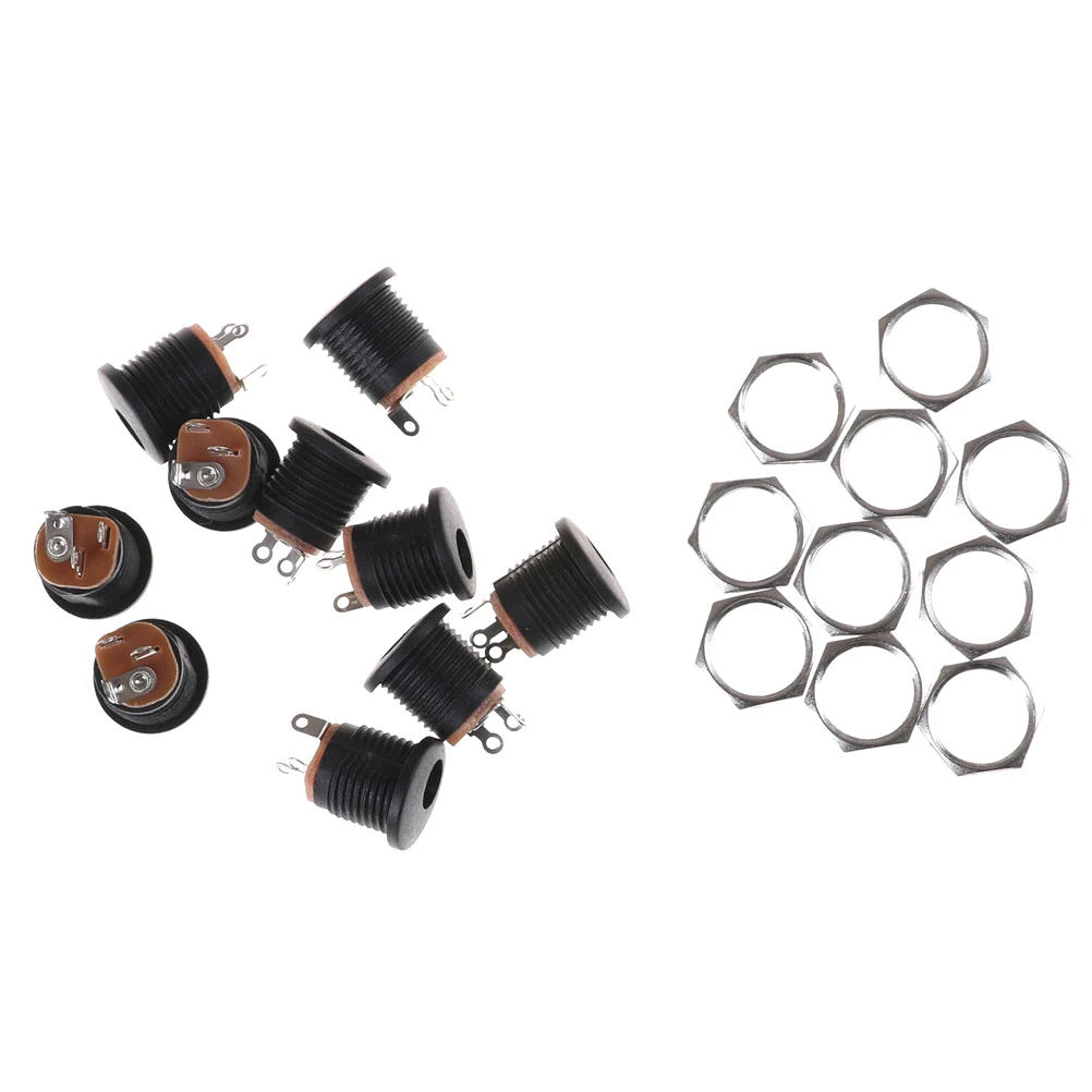 5 5 2 5 10PCS LOT DC 022 DC Power Supply Jack Socket Female Panel Mount