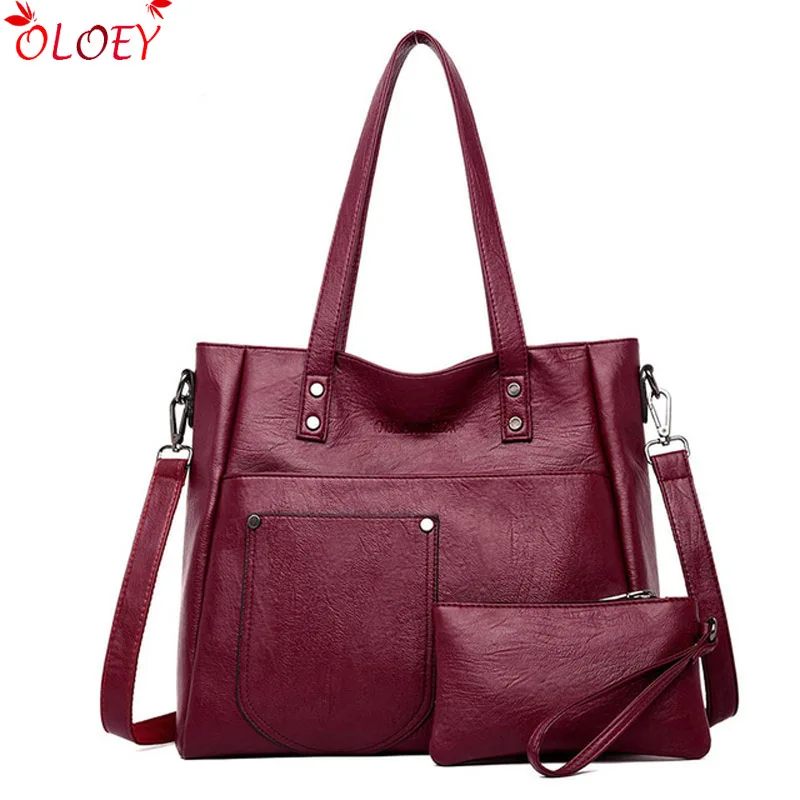

2018 Luxury 2pc Set Handbags Women Bags Designer Female Big Capacity Shoulder Bag Ladies Fashion Tote and Purse Crossbody Bag