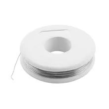 UXCELL 7,5 м 25 футов длиной 0,25 мм диаметр кабеля AWG30 Калибр нихромового сопротивления резистора провода Серебряный тон для нагревателя Frigidaire