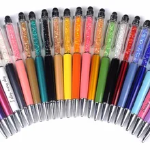 20 шт./партия Лидер продаж, кристалл металлическая шариковая ручка. Металлический мобильный стилус