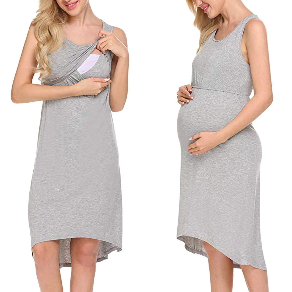 

Summer Breastfeeding Maternity Dress Clothing Women's Maternity Dress Nursing Nightgown for Breastfeeding Nightshirt Sleepwear