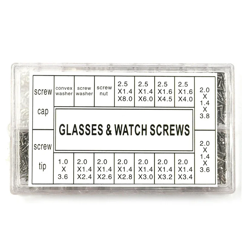 Hot Sell 1000pcs Stainless Steel Micro Glasses Sunglass Watch Spectacles Phone Tablet Screws Nuts Screwdriver Kits Repair Tool