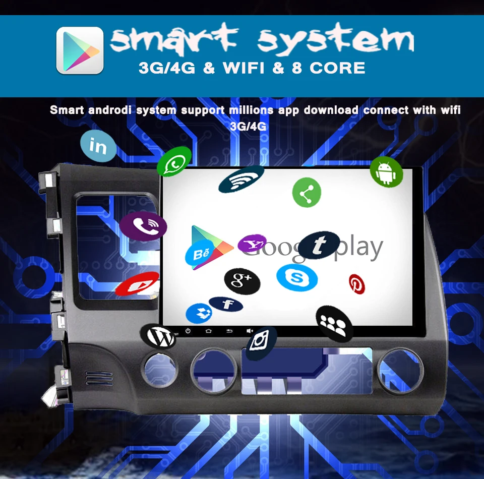 Perfect Octa Core Android 9.0 Car Head Unit for Honda Civic 2006-2011 DVD GPS with Radio RDS BT Mirror-Link Wifi map Tape Recorder swc 10 Perfect Octa Core Android 9.0 Car Head Unit for Honda Civic 2006-2011 DVD GPS with Radio RDS BT Mirror-Link Wifi map Tape Recorder swc 10