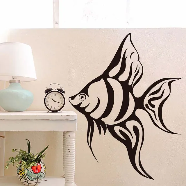Tropical Fish Wall Decal Sea Animal Vinyl Sticker Waterproof Tropical Fish Wall Decal Sea Animal Vinyl Sticker Waterproof Art Decals Living Room Hollow Out