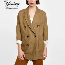 A0726T1 длинные в Европе и США осень Новые двубортные куртки#1407