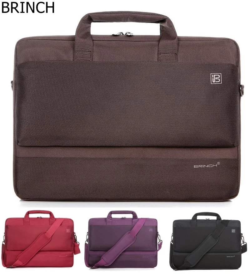 

BRINCH BW-203 15.6" 1 inch Universal Durable Shockproof Nylon Laptop Shoulder Bag Carrying Messenger Bag Briefcase Handbag