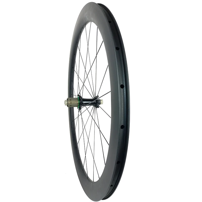 Discount 1200g 42mm asymmetric road disc carbon wheels tubeless 25mm U shape straight pull clincher wheelset UD 3K 12K 12X100 12X142 11s 5