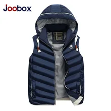 JOOBOX Brand 2017 Winter Vest Men Fashion Jackets High Quality Cotton Casual Coat Warm thick Sleeveless Hooded zipper Outerwear