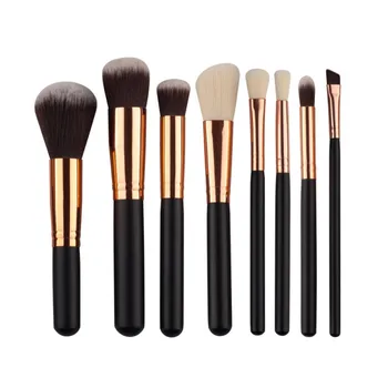 

Natural 8pcs\Set Foundation Eyeshadow Lip Maquiagem Professional Cosmetics Make Up Brushes For Powder New
