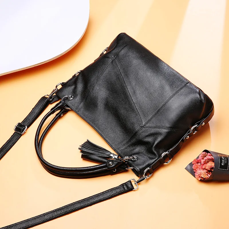 European and American style new lychee pattern First layer cowhide designer women leather handbags high quality women bag