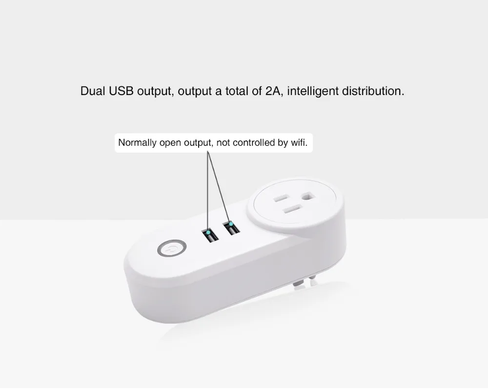 Lonsonho Smart Plug USB Wifi Smart Socket Outlet EU US UK France Plug Energy Saver Works With Google Home Mini Assistant Alexa