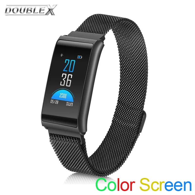 

DoubleX R02 Waterproof smart fitness bracelet pedometer blood pressure smart wristband Android iOS fitness tracker