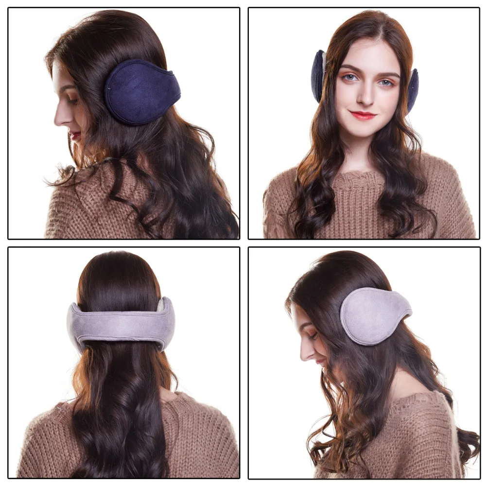 Girls Adjustable Earmuff With Suede Flower