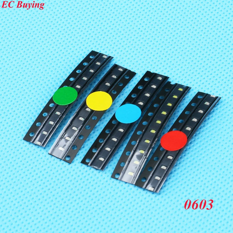 5 colors*10pcs=50PCS 0603 Surface Mount LED Diode Light Emitting Diodes ...