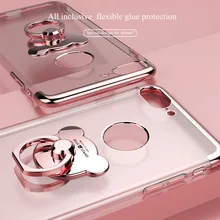 Ring grip holder Case for Apple iPhone 7 plus TPU Case Silicone Cover Clear for iPhone 6 6s Protective Skin Housing Shell Funda