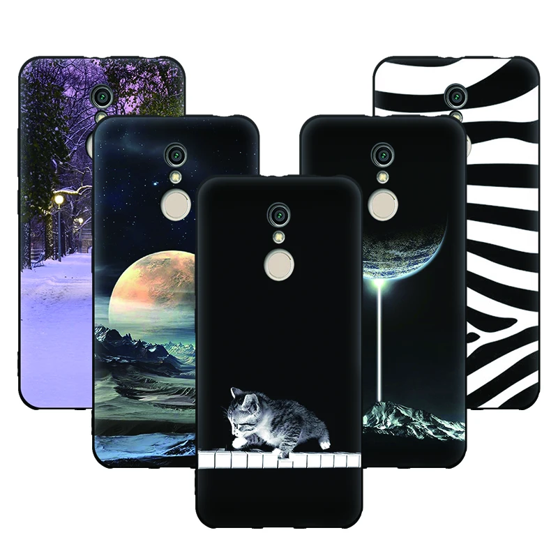 EiiMoo Phone Case For Xioami Redmi5 5Plus Fundas Soft Cover Cartoon Silicone Case For Xiaomi Redmi 5 Plus Etui Housing 32GB 64GB