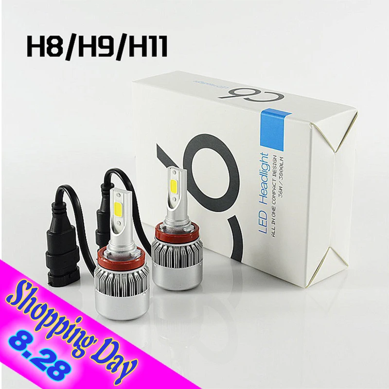 Ksega H8 H9 H11 СВЕТОДИОДНЫЕ Фары Epistar 70 Вт водить автомобиль для авто туман Light 6500 К