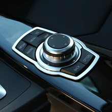VCiiC – couvercle de boutons multimédia de rénovation intérieure en acier inoxydable, accessoires de voiture pour BMW X1 X3 X5 X6 F20 F01 F30 F15 F34 F31
