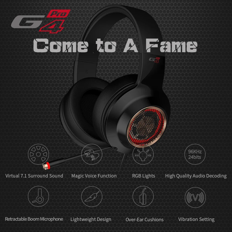 EDIFIER G4 Pro USB Gaming Headset with Virtual 7.1
