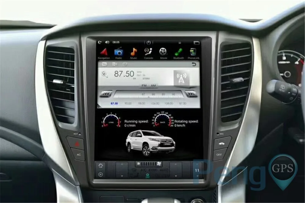 Flash Deal Tesla Style 12.1 Inch IPS Screen Android 6.0 Car GPS Navigation DVD Player for MITSUBISHI Pajero 2016+ Seat Heating 1