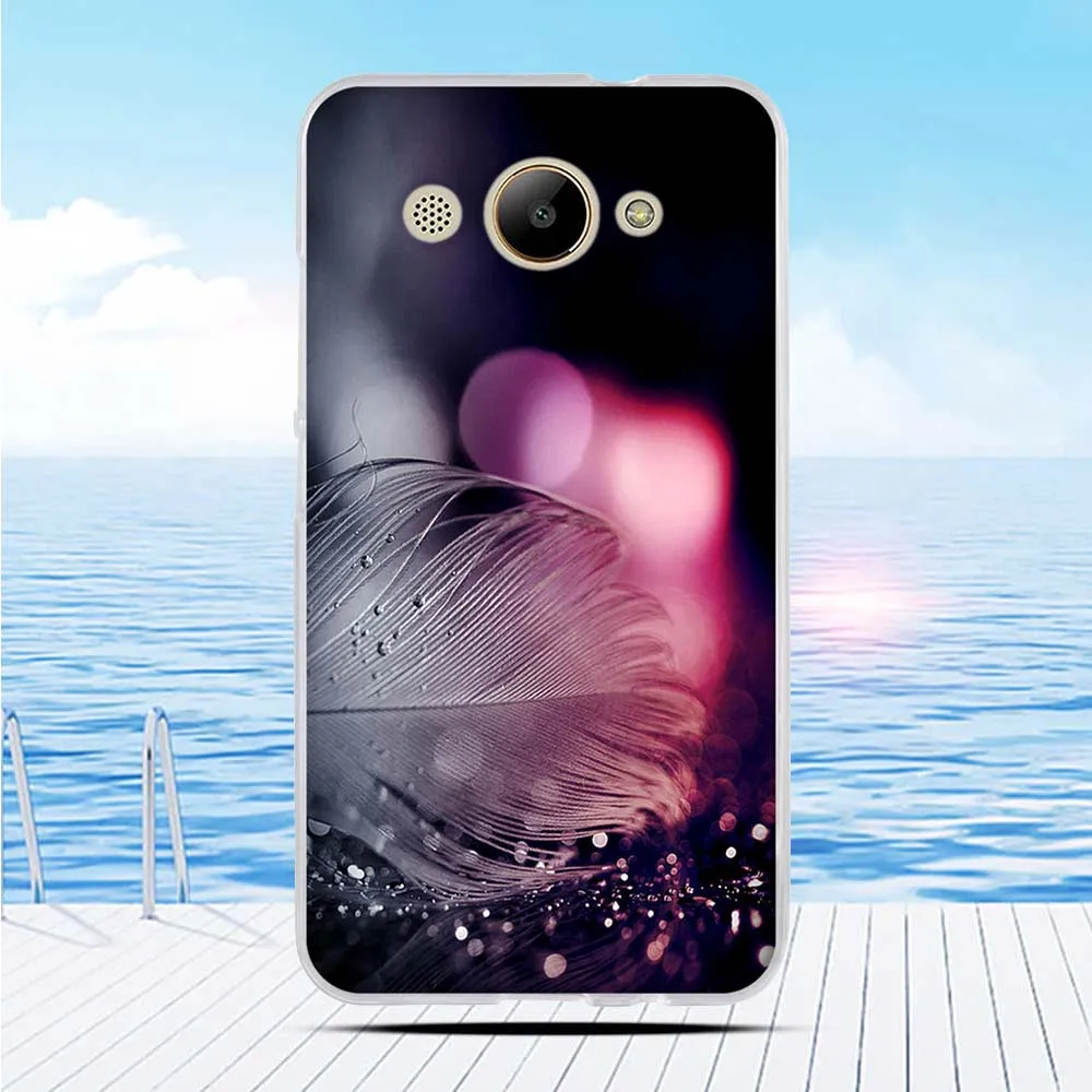 Задняя крышка с 3D рельефным принтом для Huawei Y3 2018 мягкий силиконовый чехол из ТПУ