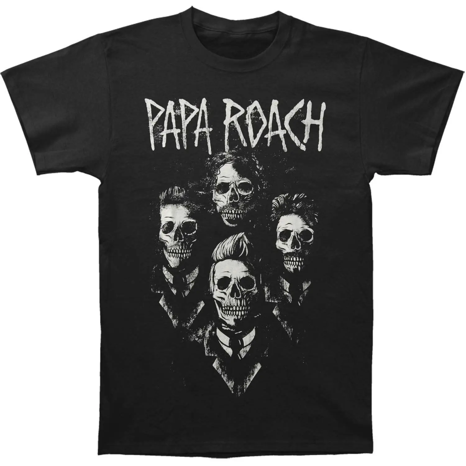 

Papa Roach Men's Portrait T-shirt Black Mens Tee Shirt Short Sleeve 100%Cotton Printed T shirts Solid Cotton Short