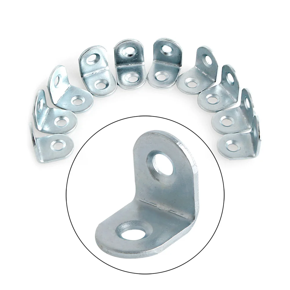 

2018 10 Pcs 2cm*2cm Zinc Plated Corner Joint Right Angle Bracket L Shape 2 Holes SEP23_30