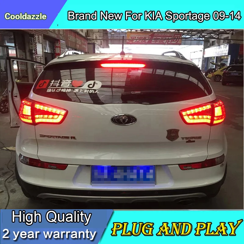 

2 Pieces Car Styling Case For KIA Sportage Taillight 2009 2010 2011 2012 2013 2014 LED Sportage Tail Lamp Back Lights Red Color