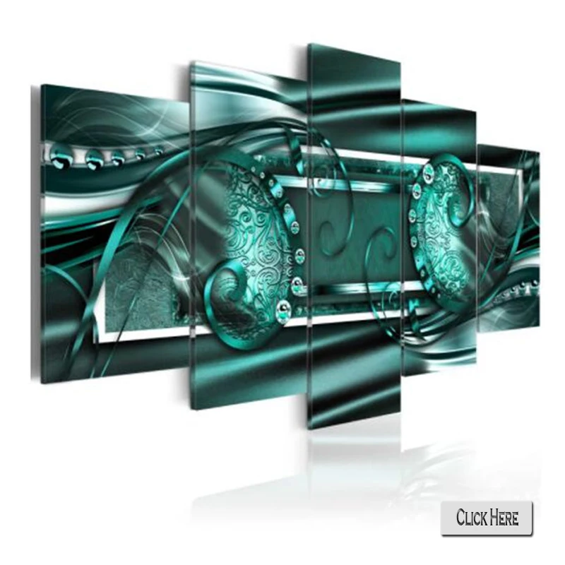 

5 Pieces Wealth and Luxury Canvas Painting Modern Metallic Wall Art Abstract Poster Modular Pictures for Living Room Home Decor