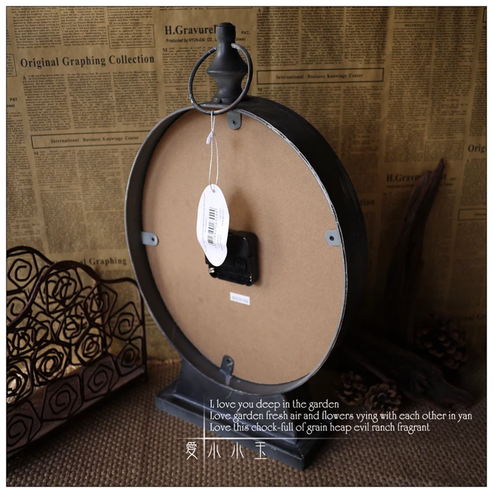 Тонкий железный винтажный образец вазы настенные часы в американском стиле кантри на стену для дома и бара декоративные часы