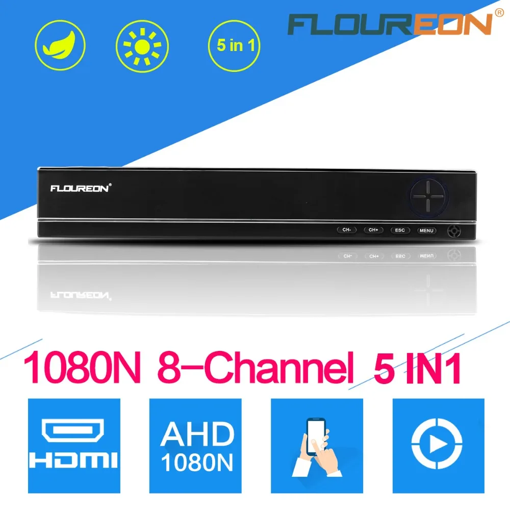 Камера видеонаблюдения FLOUREON 8 каналов 1080N AHD HDMI H.264 DVR Cloud NVR система безопасности