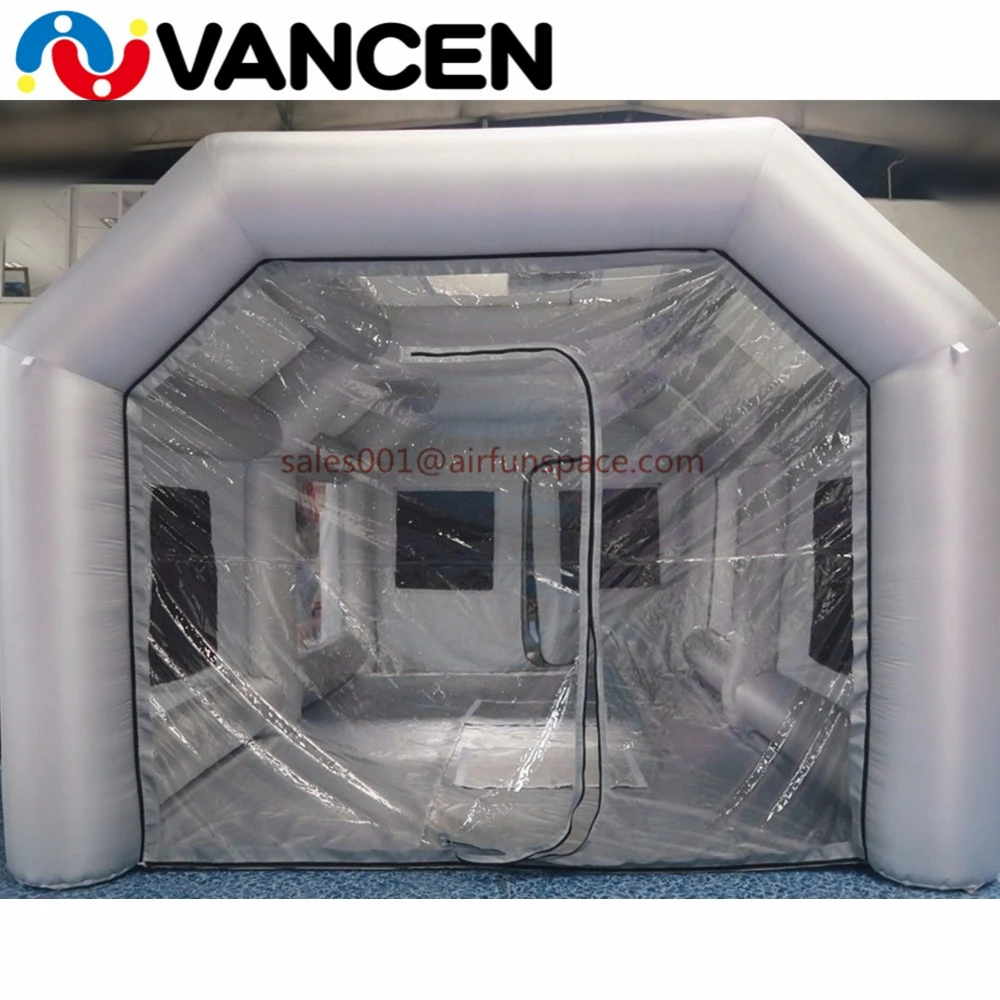 Airtight gray inflatable spray booth 7*4*3m portable car washing tent free air blower inflatable paint booth tent Airtight gray inflatable spray booth 7*4*3m portable car washing tent free air blower inflatable paint booth tent
