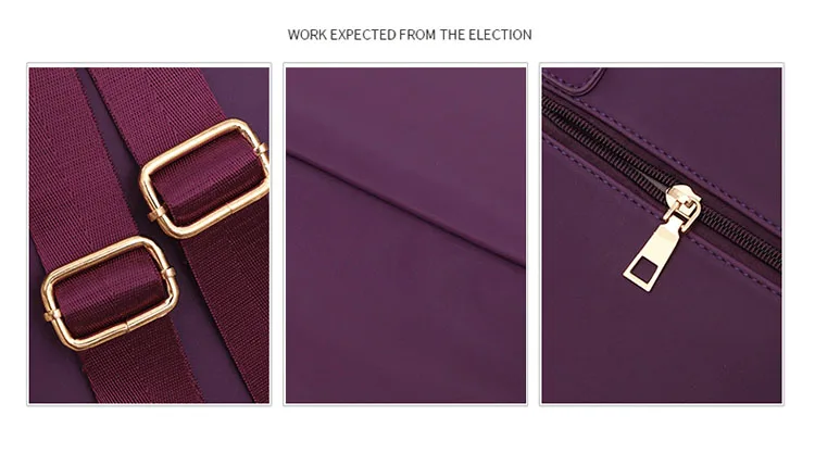 Женская сумка в комплекте, Сумки для дам, Оксфорд, водонепроницаемые, через плечо, сумки-мессенджеры, повседневные сумки, композитная сумка, фиолетовая, Черная