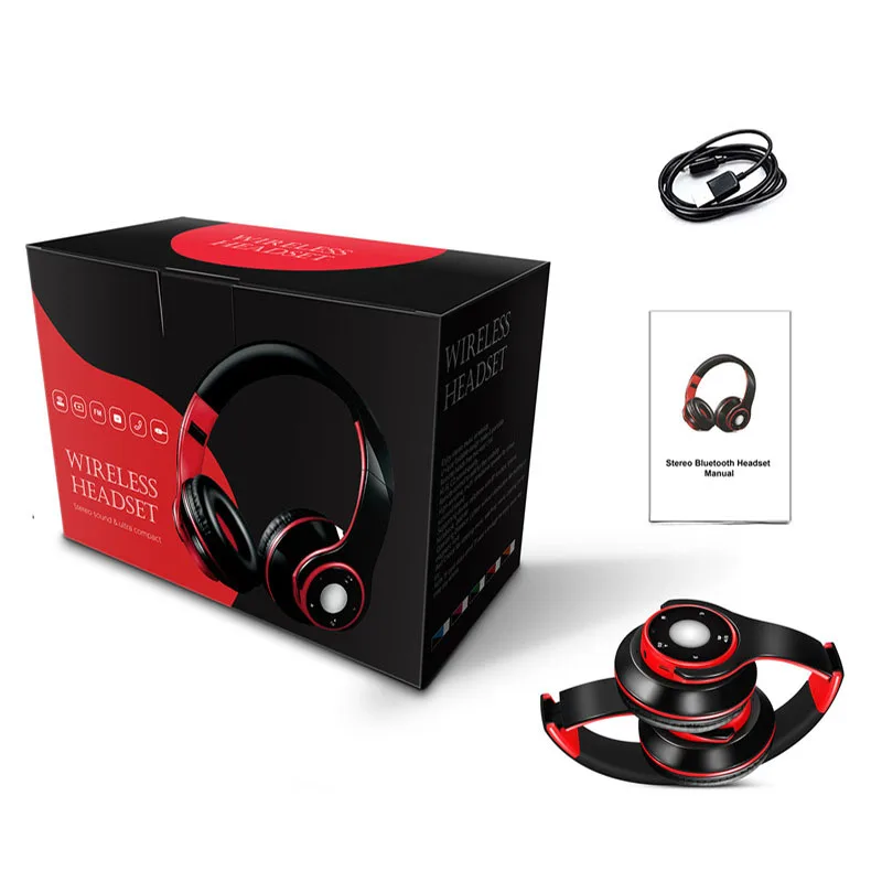 Gaming Fold able Wireless Headsets Dual Mode Bluetooth V4 0 Headphone with Micphone for iPhone Samsung Xiaomi Wireless Earphone