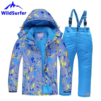 WildSurfer-trajes De esquí De Invierno para mujer, chaquetas De Snowboard para niños y niñas, impermeables, a prueba De viento, pantalones De Nieve cálidos, Ropa De Nieve W303