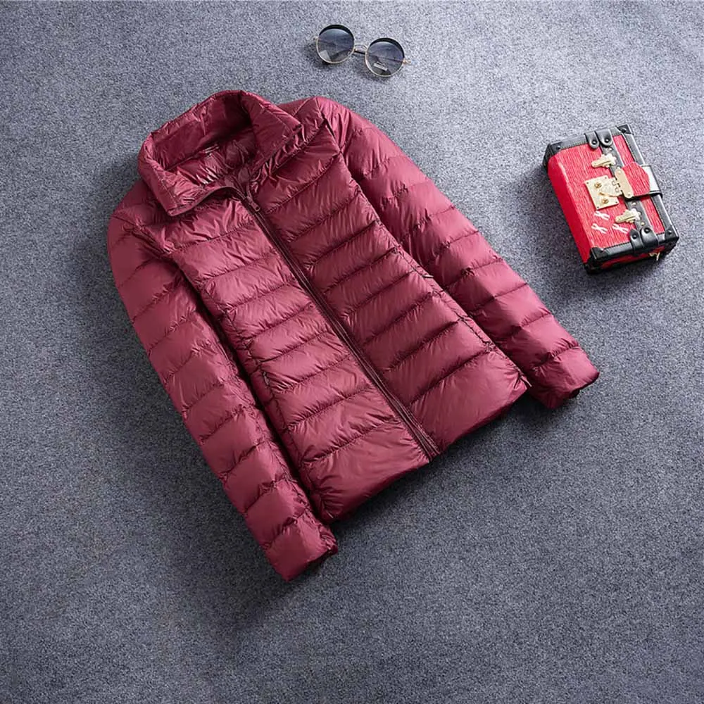 6XL 7XL зимняя куртка Женская Весенняя короткая куртка-бомбер ультра тонкий светильник тонкий размера плюс осеннее пальто женское базовое пуховое пальто