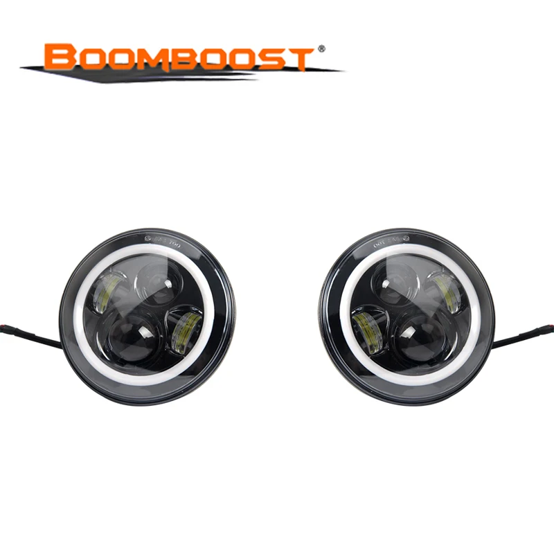 

7 Inch Round Led Offroad For Jeep Wrangler JK TJ CJ-8 Scrambler Angel Eye DRL Auto High Low Beam 12V 24V 30W-50W Headlight
