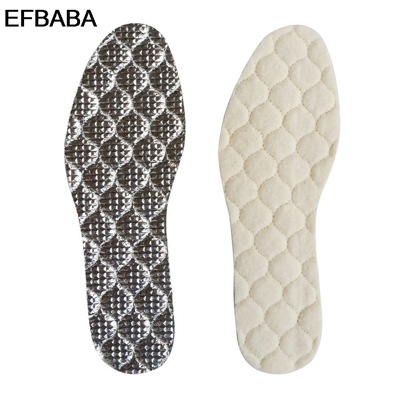 

EFBABA Winter Wool Warm Shoes Insoles Thermal Insulation Fur Insole Men Women Shoe Pad Inserts Accessories Chaussure Wholesale
