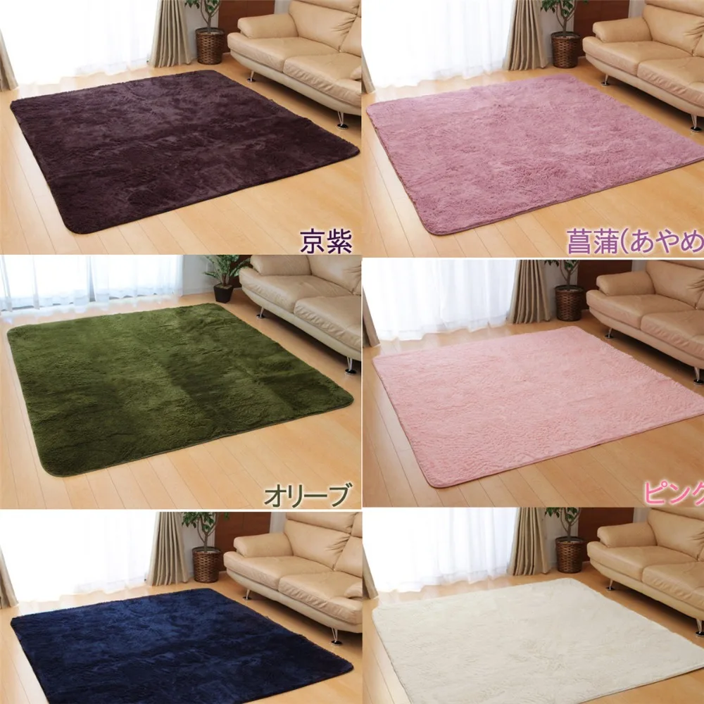 

Export Japan heated floor mat washable fluff carpet living room blanket coffee table bedroom rectangular mat 1kg per square rug