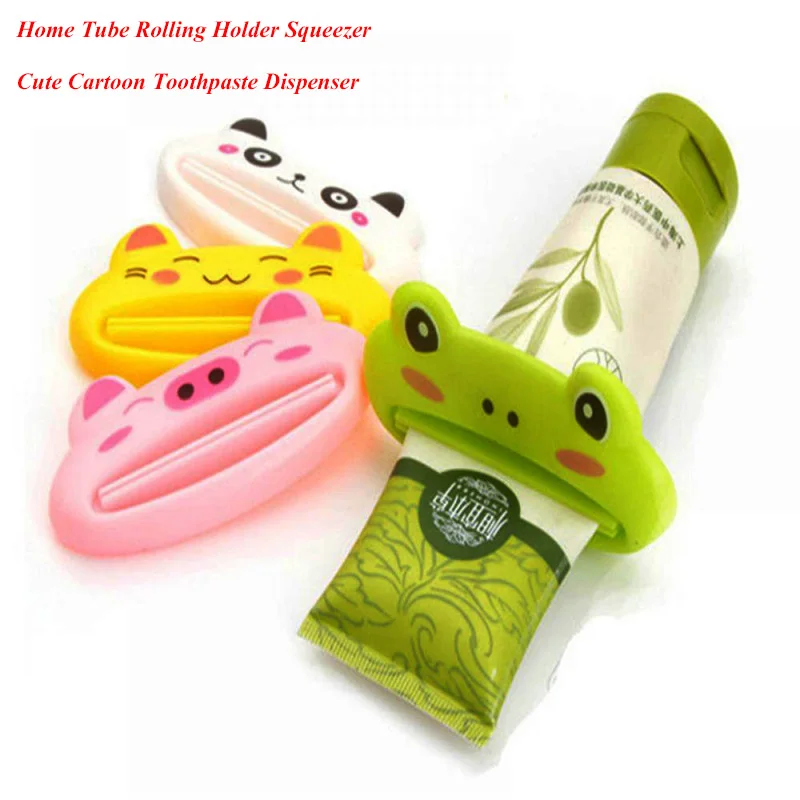 

Hot Sale 1 Pcs Cartoon Toothpaste Squeezer,Tube Rolling Holder Squeezer Easy Toothpaste Dispenser Bathroom Sets