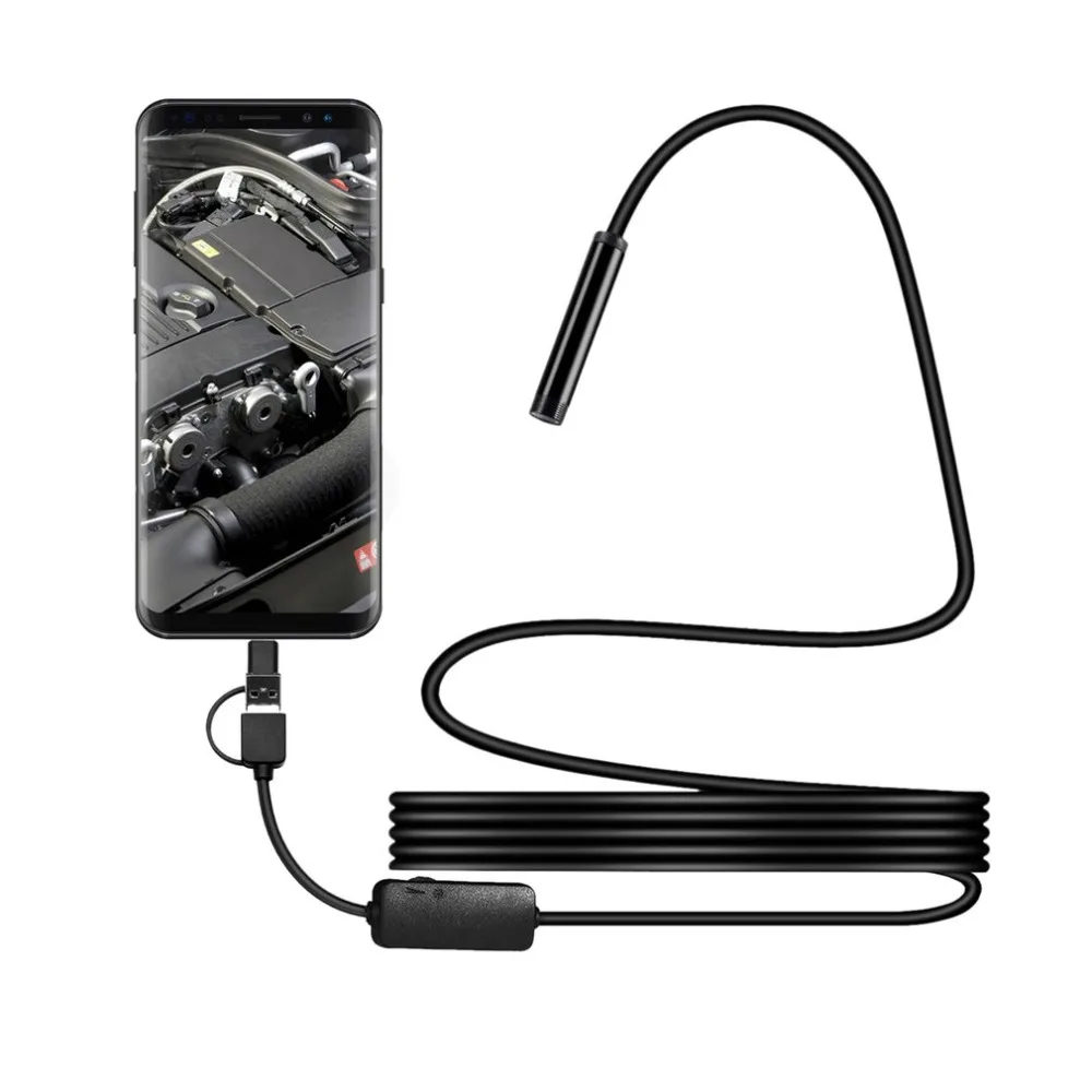 Goedkoop IP67 1200 p Android 8mm Micro USB Type c USB 3 in 1 Computer Endoscoop Borescope buis Waterdichte USB Inspectie Mini Video Camera