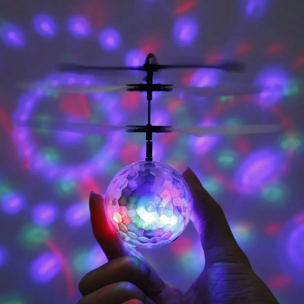 Индуктивный Радиоуправляемый летающий шар, музыкальный светодиодный шар, игрушка для снятия стресса для детей, инфракрасная Индукционная вспышка, летающие игрушки, рождественский подарок