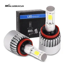 MALUOKASA Car Headlight LED HB2/9003/H4 LED H1 H7 H8/H9/H11 LED Light Bulb Auto Lamp 6500K White Car-styling For VW Ford Audi