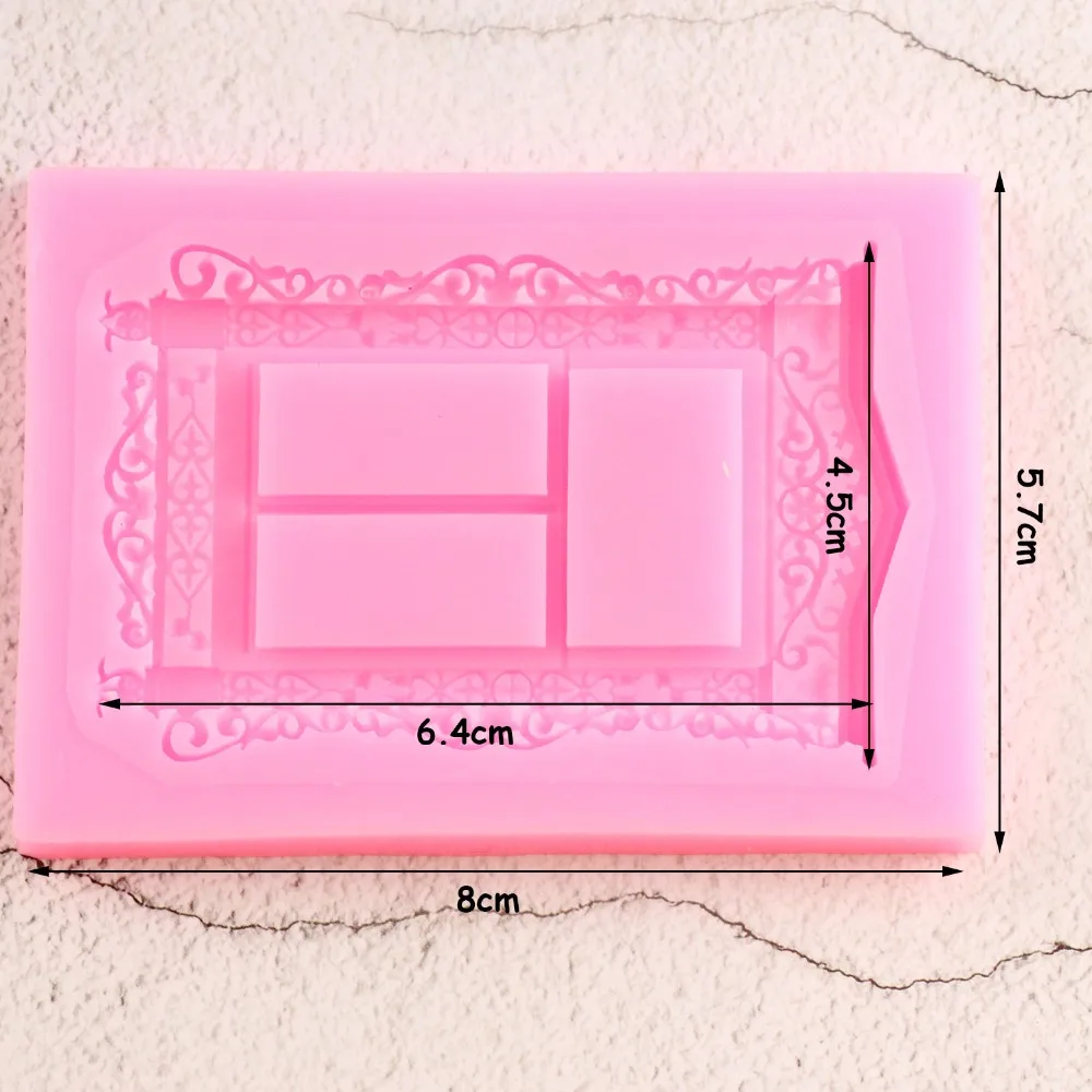 Сахарное Ремесло окно силиконовые формы DIY рамка торт границы помадка формы украшения торта инструменты Конфеты глина шоколад Gumpaste формы