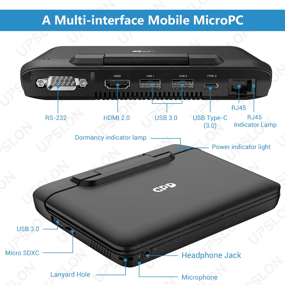 Мини ПК GPD MicroPC мини компьютер Windows 10 Ubuntu 6 ГБ ОЗУ 128 Гб SSD Wi Fi Bluetooth карманный