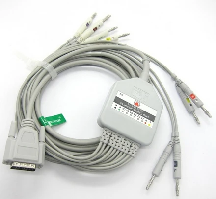 10 шт./лот совместимый Новый MINDRAY BeneHeart R series R3 R12 ECG/EKG кабель с leadwires Banana 4 0 ends AHA |