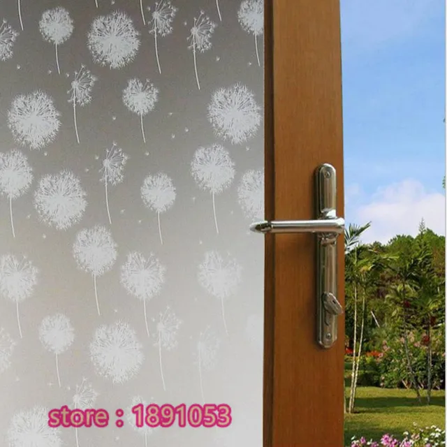Dandelion PVC film stickers frosted glass bathroom toilet living room