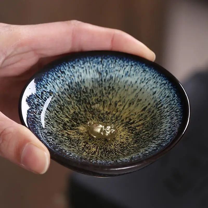 

Traditional Chinese Porcelain Tea Bowl Teacup Tea Set Ceramic Atique Glaze Handmade Kung Fu Tea Master Cup Chinese Gift