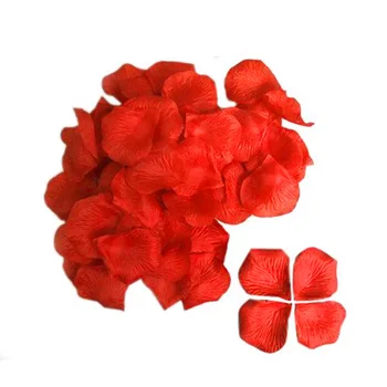 

PHFU wholesale 10PCS 1200 Silk Wedding Flower Petals By Wedding Direct TM 7 Colours, Red