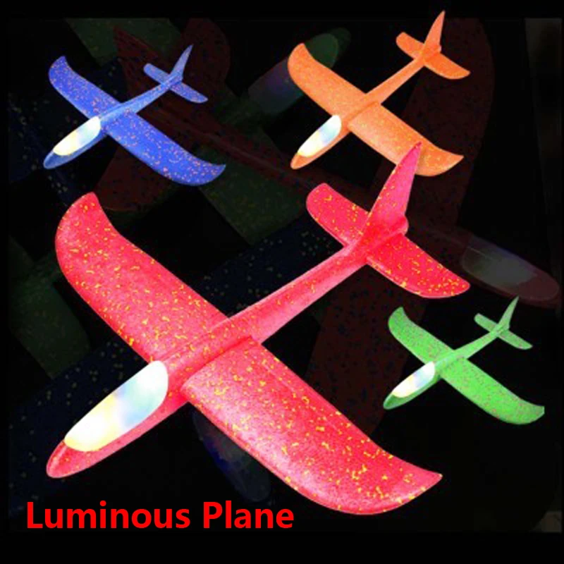 Glow In The Dark Toys EPP Foam Hand Throw Airplane Outdoor Launch Glider Plane Gift 35CM Interesting Toys For Children Kids Game Glow In The Dark Toys EPP Foam Hand Throw Airplane Outdoor Launch Glider Plane Gift 35CM Interesting Toys For Children Kids Game